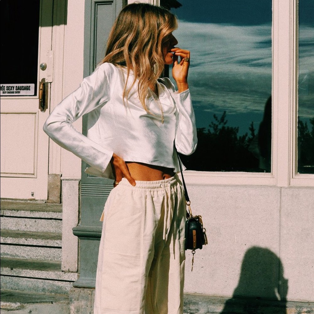 COPY - verge girl cowl neck silk top